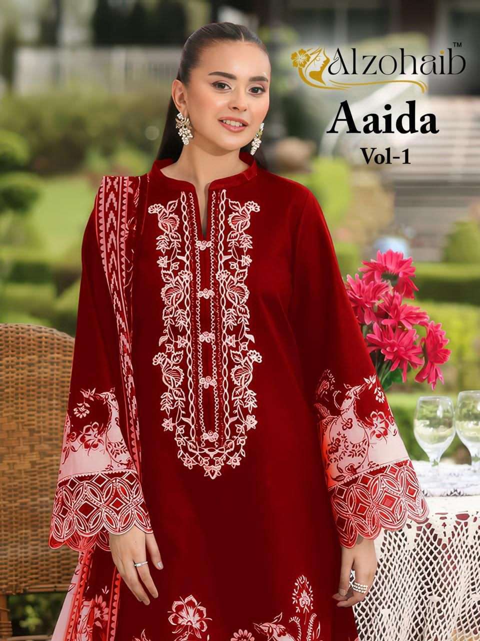 AL ZOHAIB AAIDA PURE COTTON PAKISTANI SALWER KAMEEZ WHOLESALER 