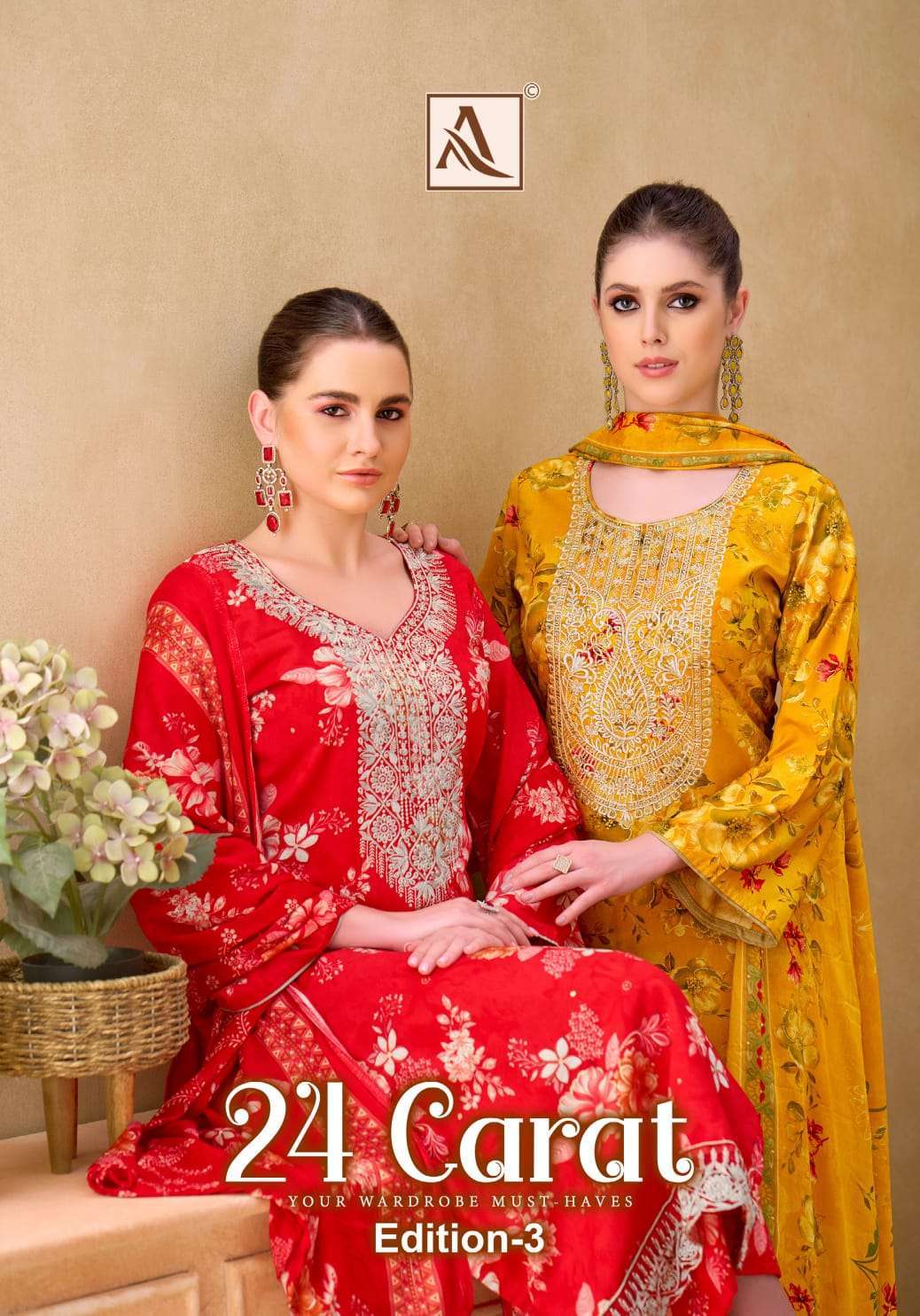ALOK SUIT 24 CARAT EDITION 3 FANCY RAYON SALWER KAMEEZ 