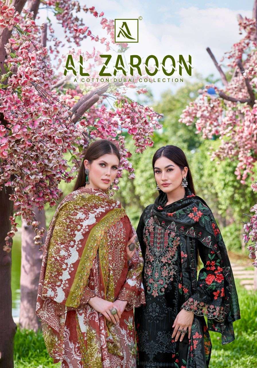 ALOK SUIT AL ZAROON CAMRIC COTTON PAKISTANI SUIT WHOLESALER 2025