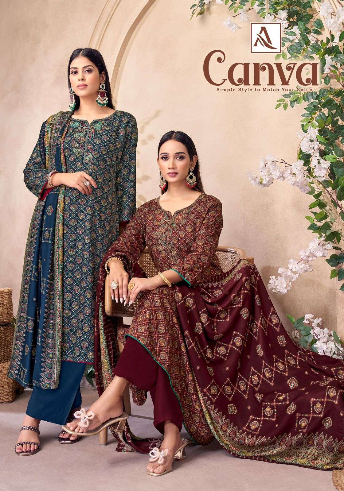 ALOK SUIT CANVA PASHMINA WINTER SUIT WHOLESALER 2025