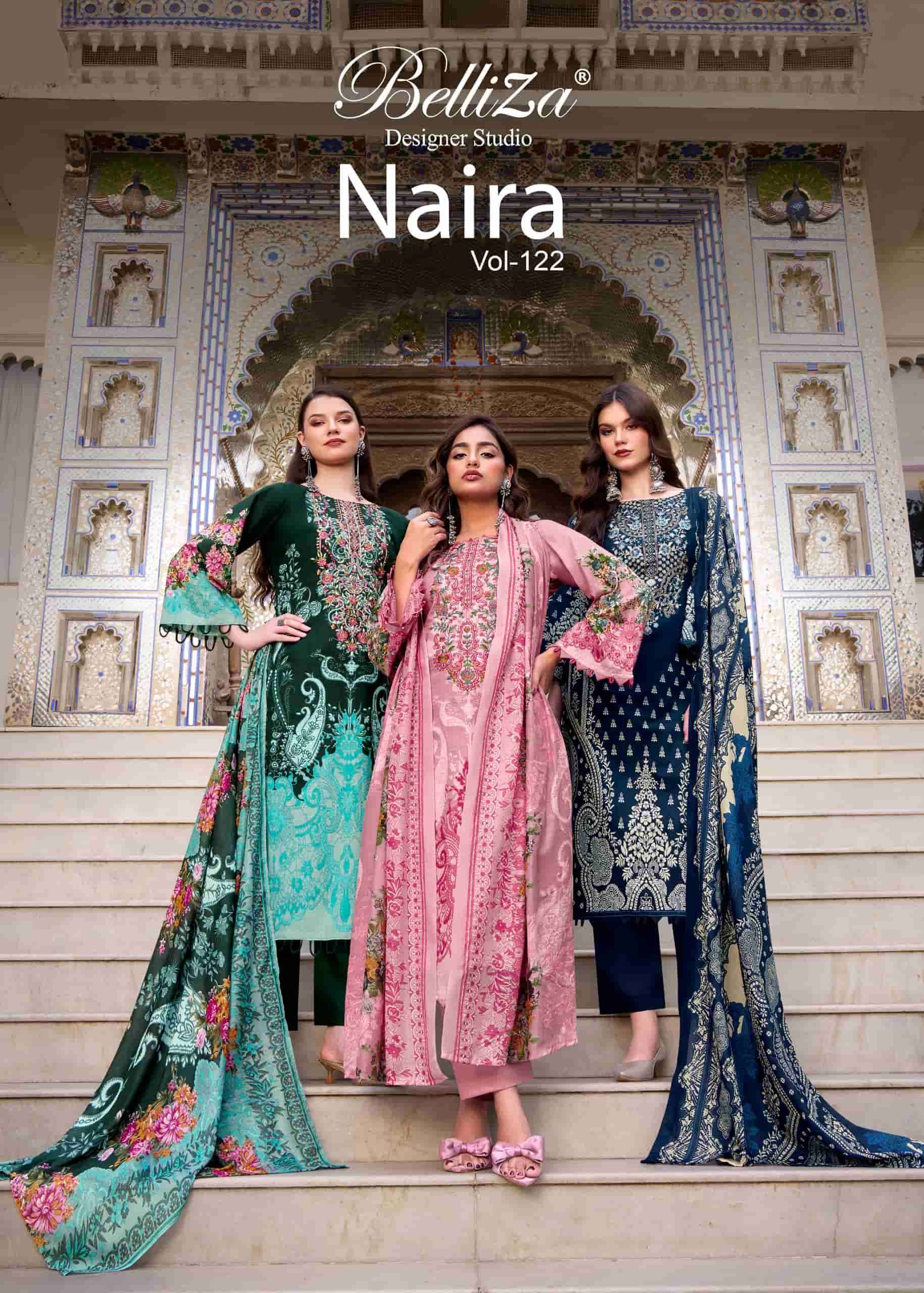 BELLIZA DESIGNER NAIRA VOL 122 PURE COTTON PAKISTANI SUIT WHOLESALER 2025