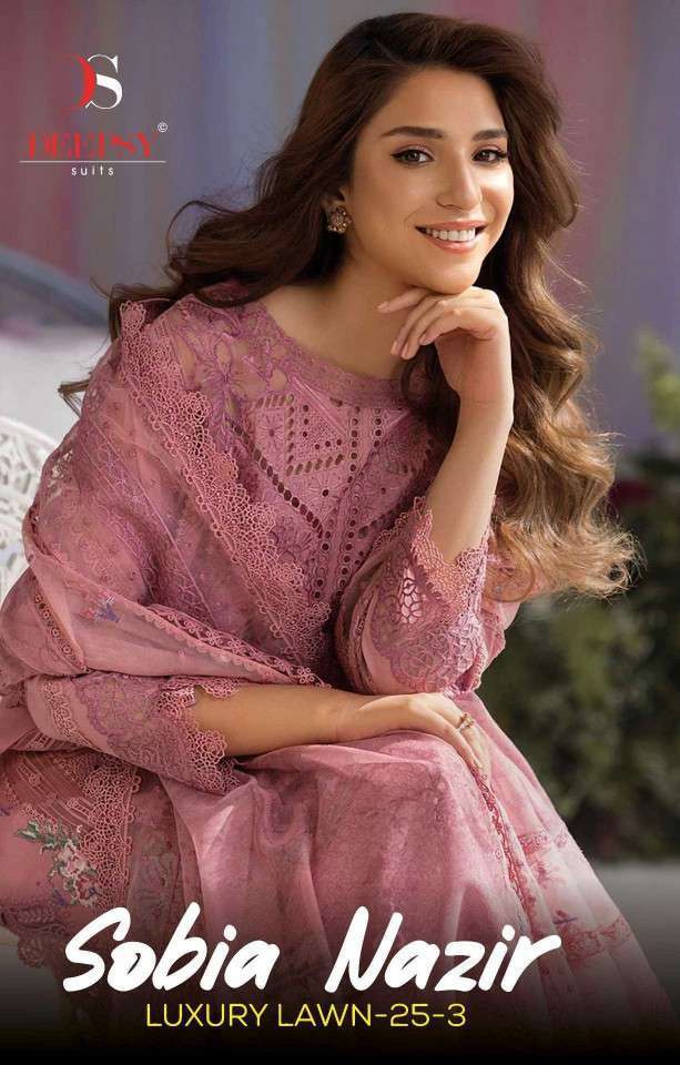 DEEPSY SUIT SOBIA NAZIR 25 3 SELF EMBROIDERY PAKISTANI SUIT WHOLESALER BEST RATE 