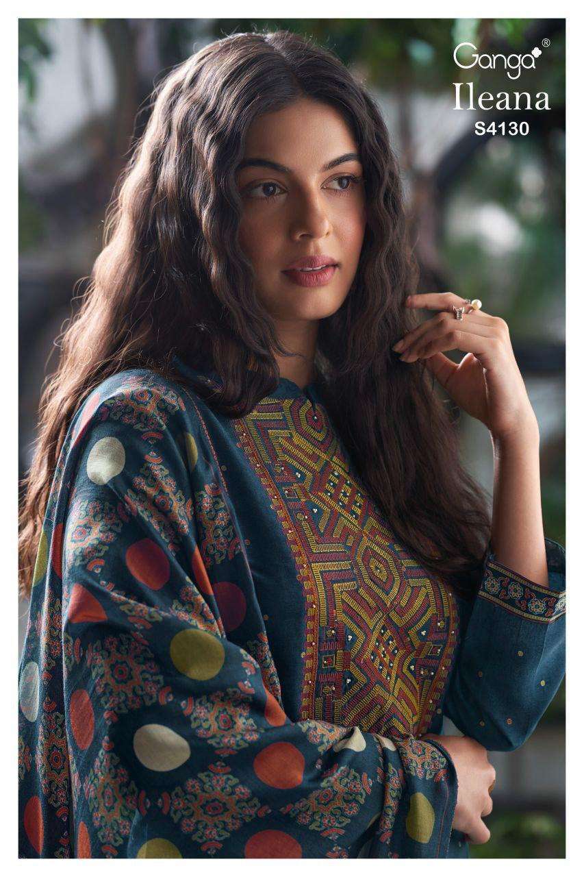 GANGA FASHION ILEANA 4130 BEMBERG RUSSIAN SILK PARTYWEAR SUIT WHOLESALER 2025