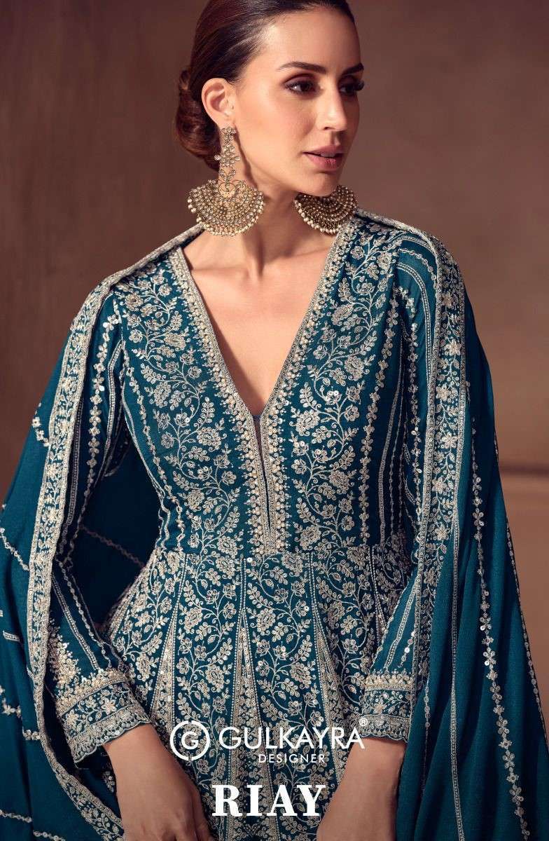 GULKAYRA RIAY 7644 COLORS DESIGNER INDO WESTERN GOWN SUIT WHOLESALER 2025