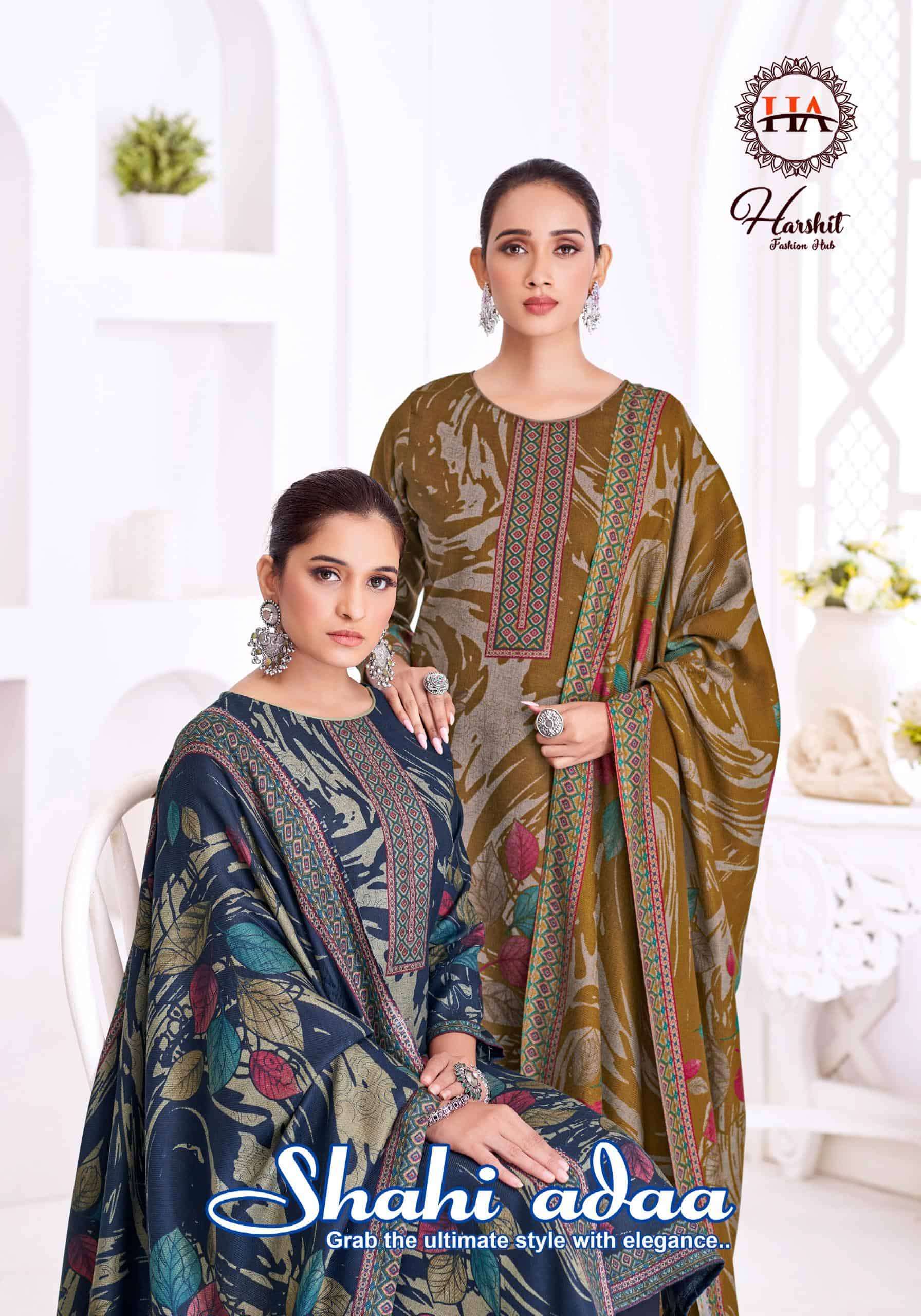 HARSHIT FASHION SHAHI ADDA WINTER COLLECTION PASHMINA SUIT WHOLESALER 