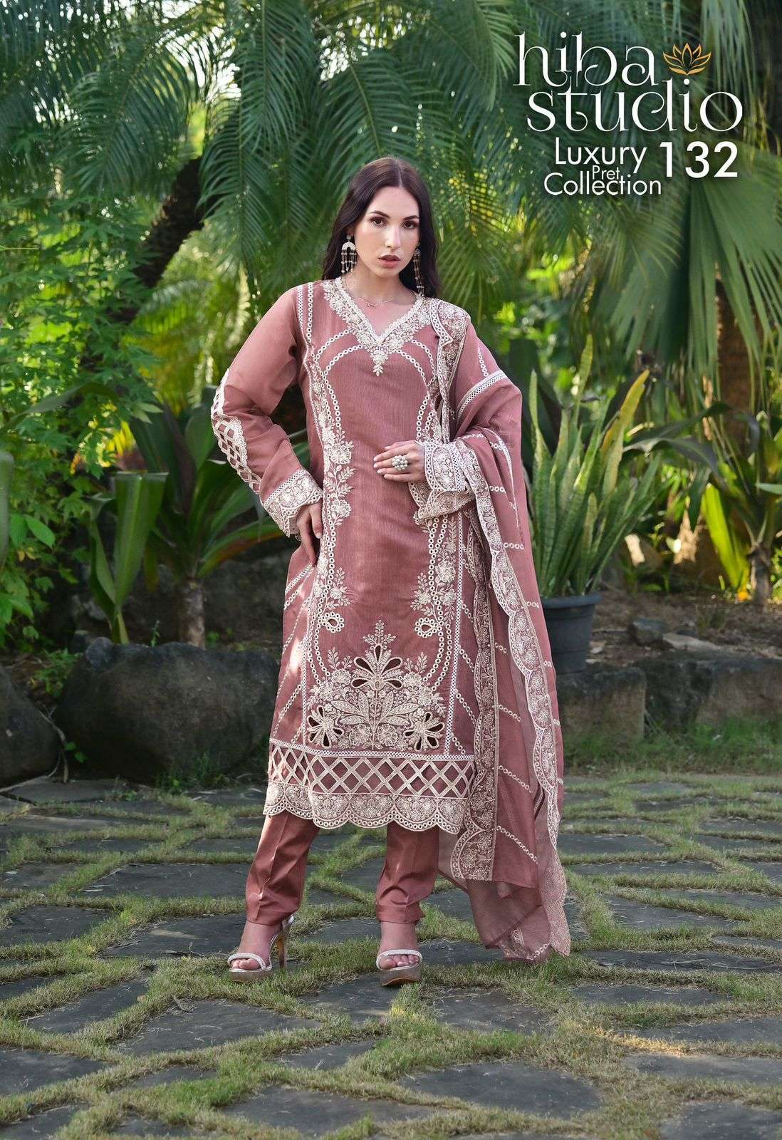 HIBA STUDIO LPC VOL 132 PAKISTANI READYMADE DESIGNER SUIT WHOLESALER 2025