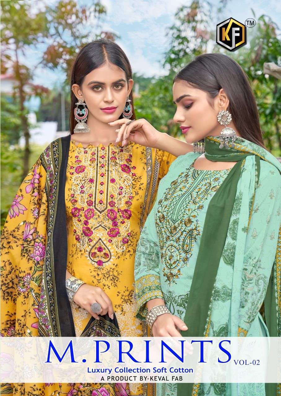 KEVAL FAB M PRINTS VOL 2 COTTON EMBROIDERY SUIT WHOLESALER BEST RATE 2025
