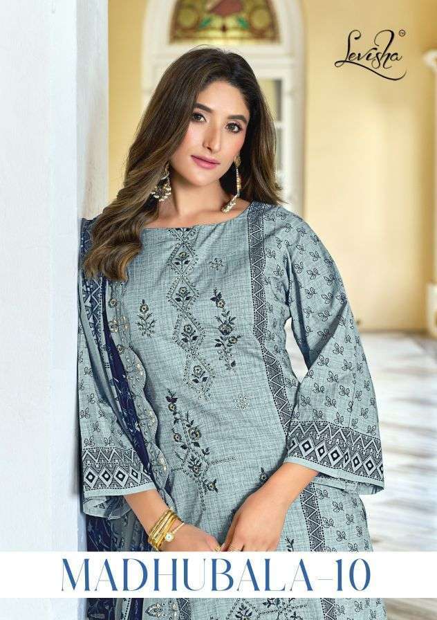 LEVISHA MADHUBALA VOL 10 PURE CAMRIC COTTON SUIT WHOLESALER 