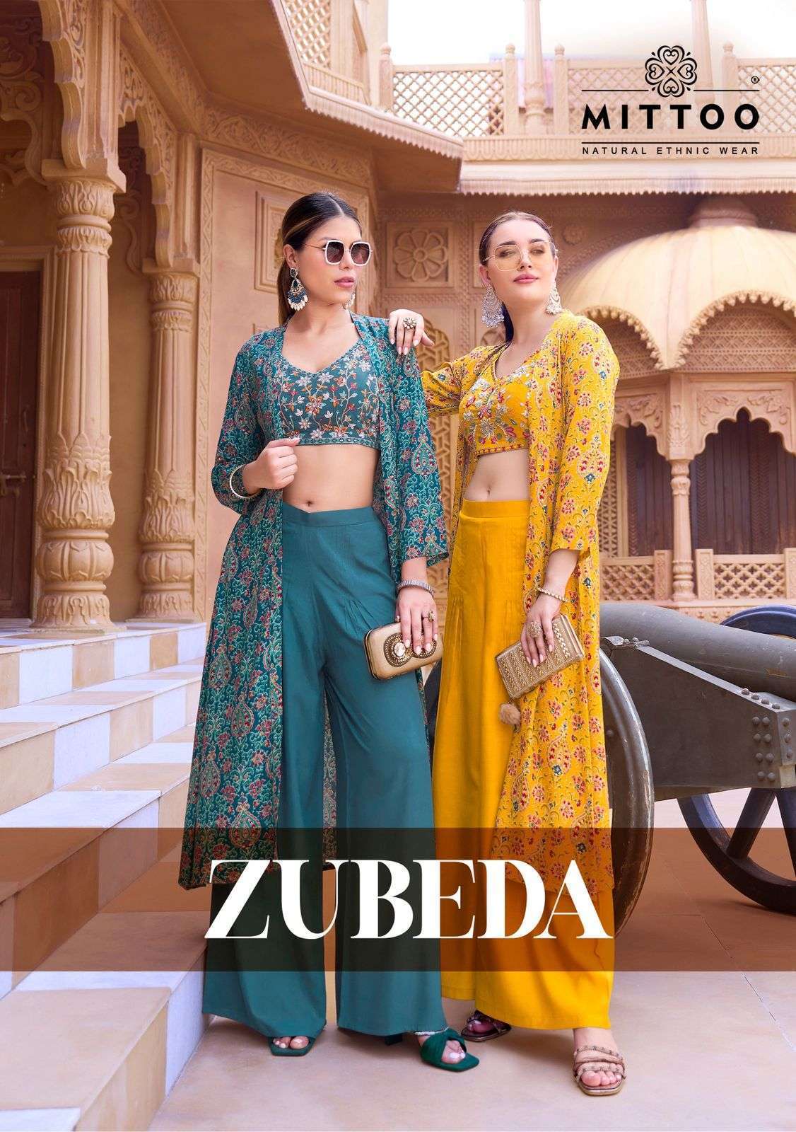 MITTOO ZUBEDA 8001 TO 8004 ROMAN SILK PARTYWEAR READYMADE DRESS EXPORTER 