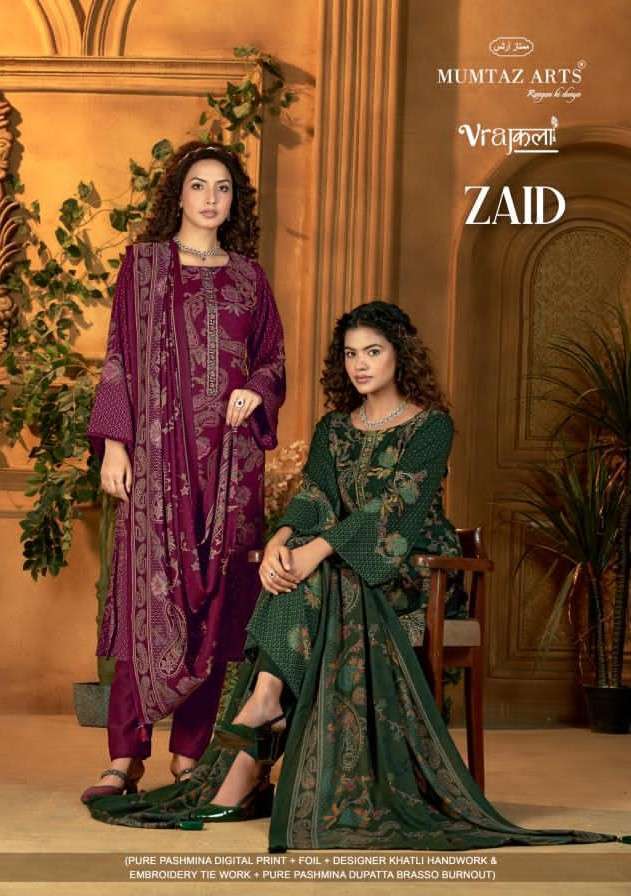 MUMTAZ ARTS ZAID PASHMINA WINTER SUIT COLLECTION BEST RATE 2025