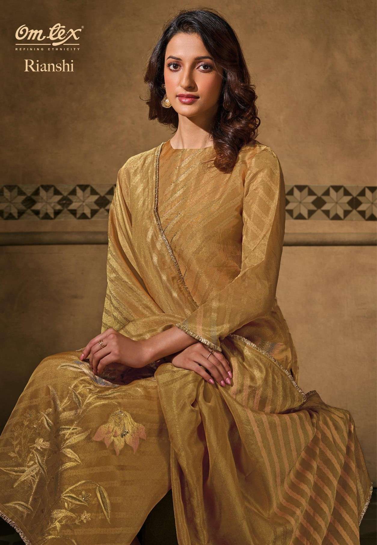 OMTEX RIANSHI DESIGNER JACQUARD SILK SUIT CATALOG BEST RATE DEALER 2025