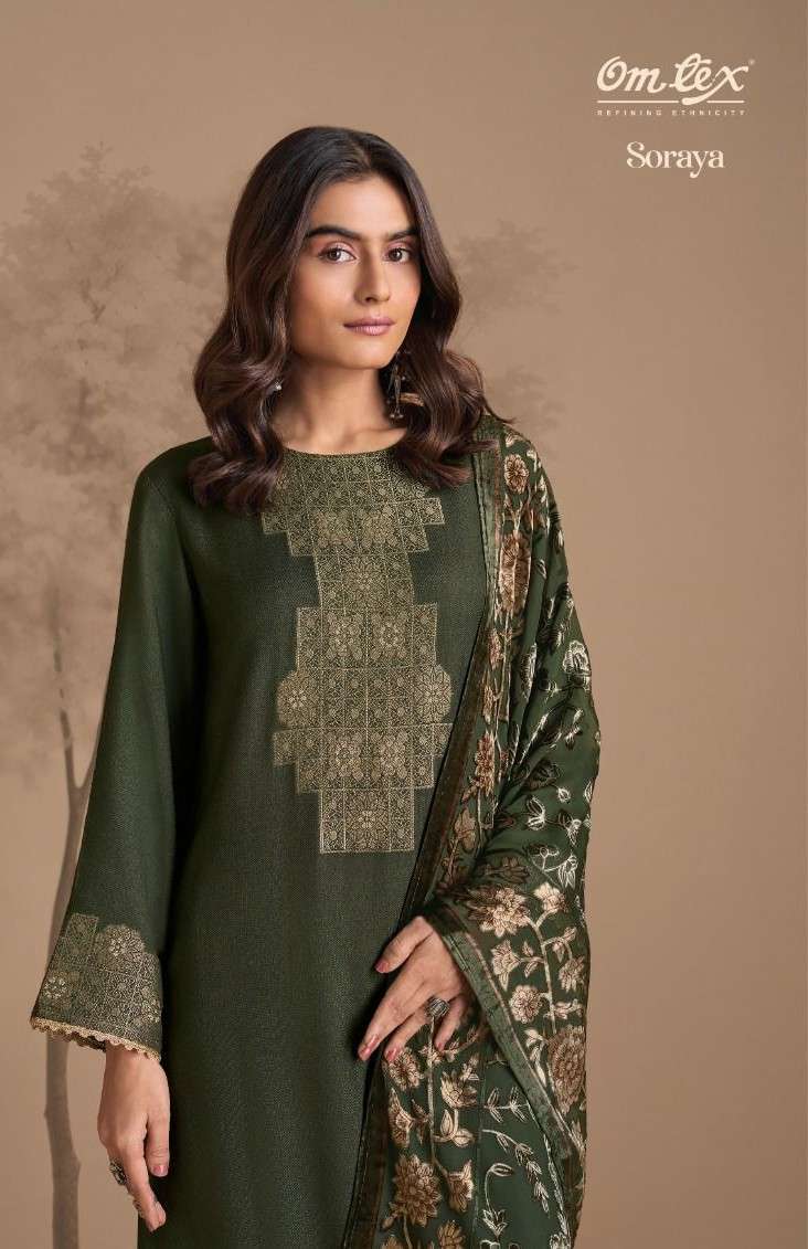 OMTEX SORAYA 9031 COLORS PASHMINA JACQUARD SALWER KAMEEZ WHOLESALER 