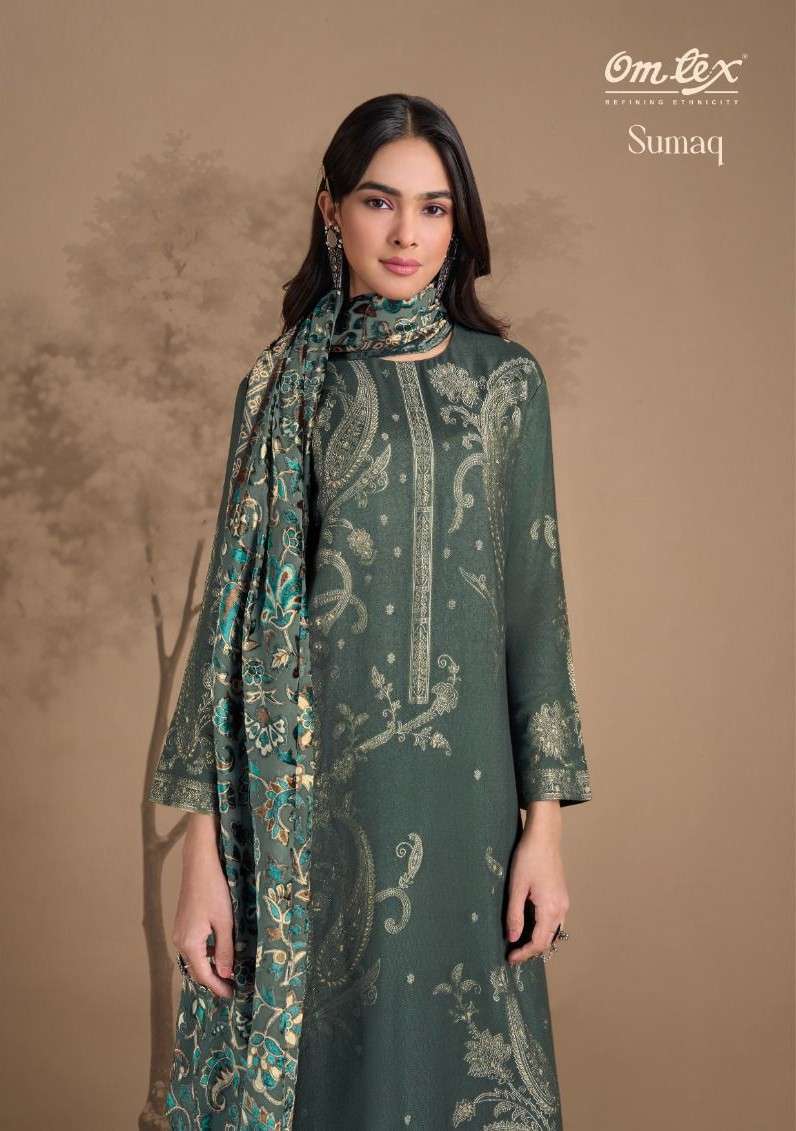 OMTEX SUMAQ 8821 COLORS PASHMINA WINTER SUIT WHOLESALER 