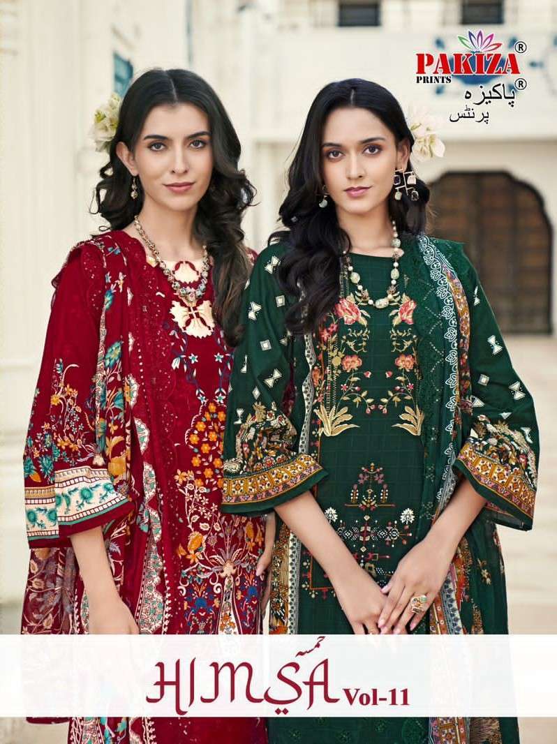 PAKIZA PRINTS HIMSA VOL 11 LAWN KARACHI SUIT WHOLESALER 2025