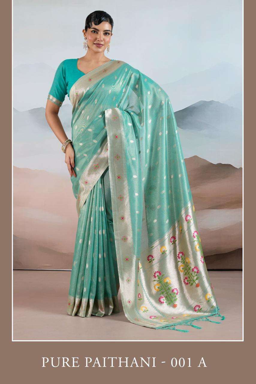 RAJTEX PAITHANI TISSUE HANDLOOM DESIGNER SAREE WHOLESALE PRICE 