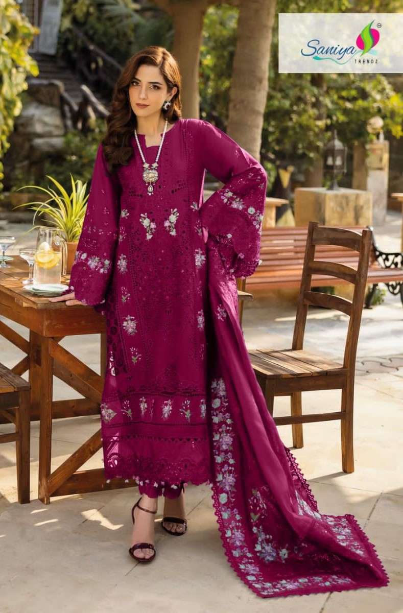 SANIYA TRENDZ 7164 COLORS PAKISTAN COTTON SUIT WHOLESALER BEST RATE 2025