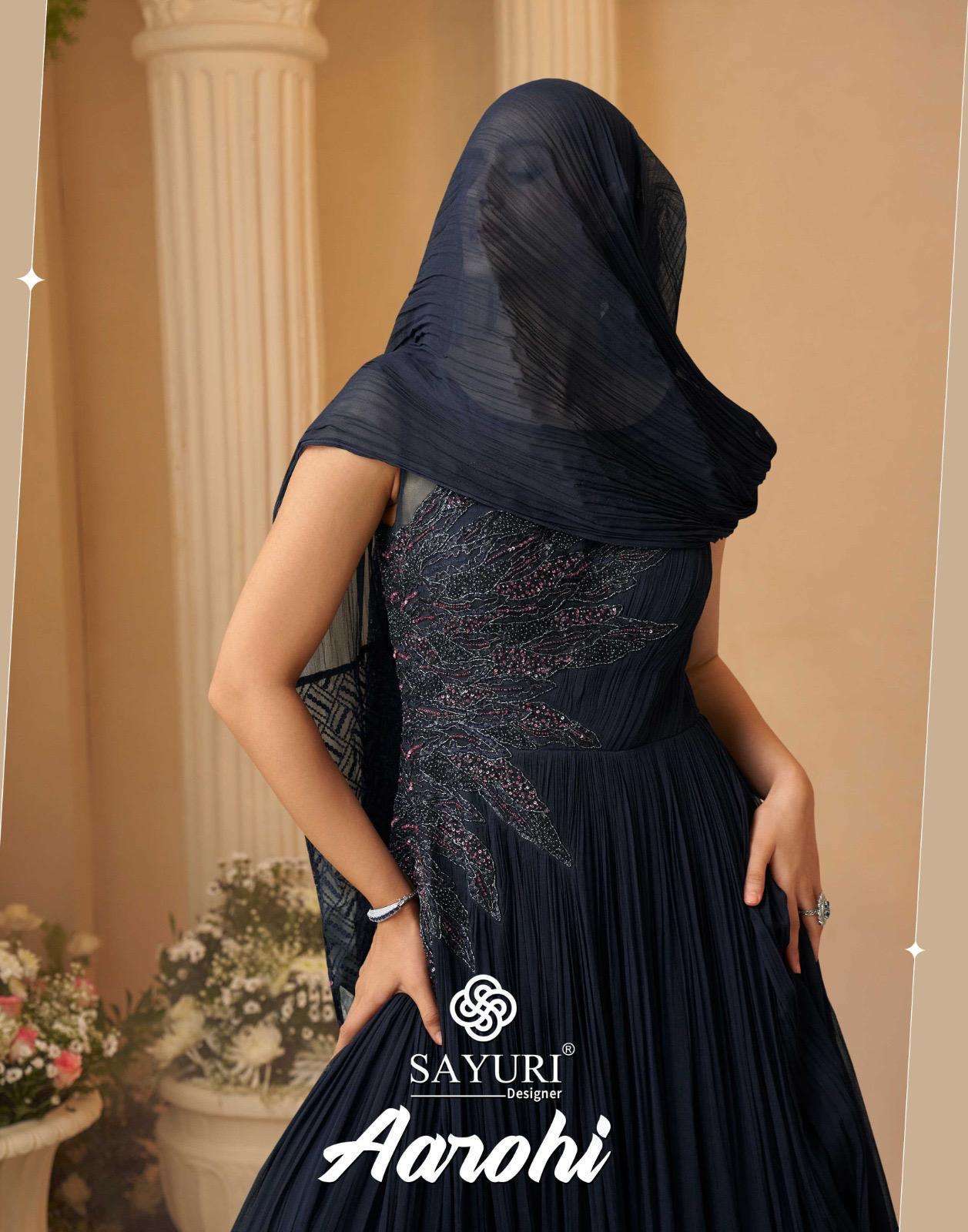 SAYURI AAROHI 5885 TO 5887 PARTYWEAR CHION SUIT EXPORTER BEST RATE 