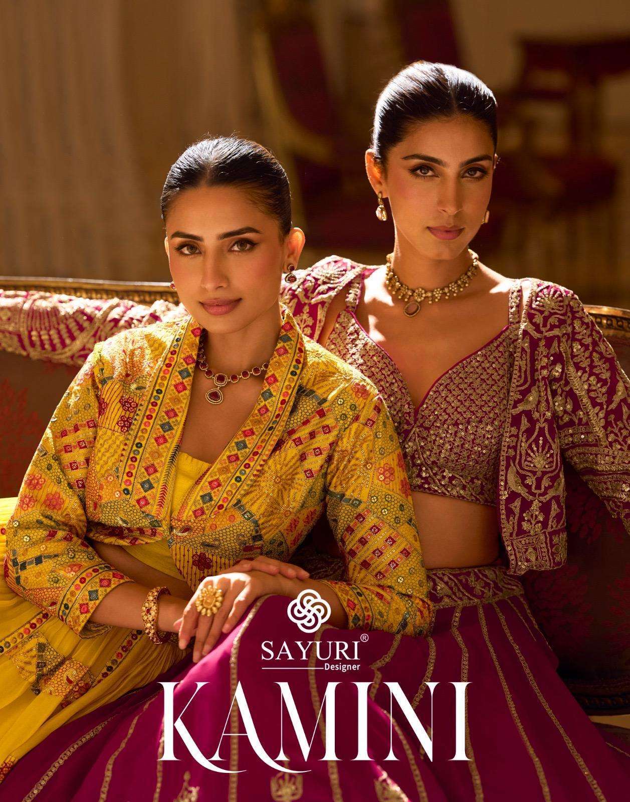 SAYURI KAMINI DESIGNER LEHNGA COLLECTION EXPORTER BEST RATE 