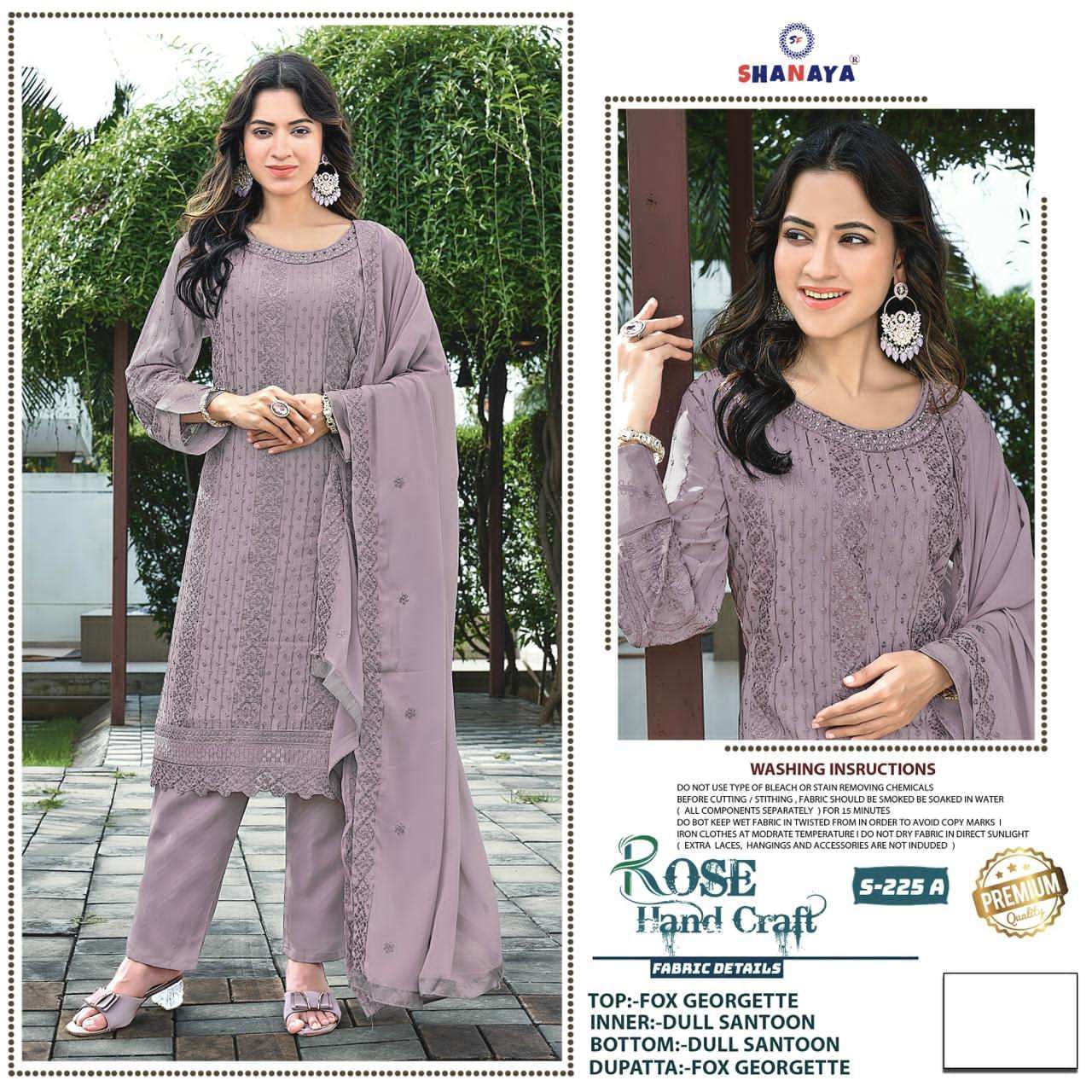 SHANAYA S 225 PAKISTANI GEORGETTE SUIT WHOLESALER BEST RATE 