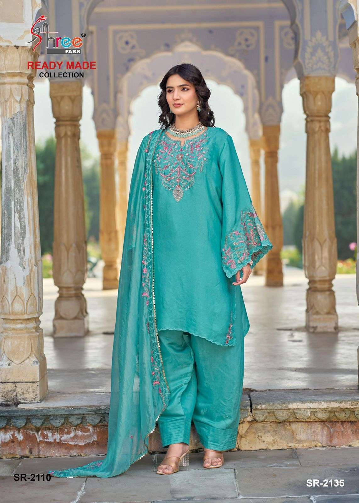 SHREE FAB 2135 VISCOSE SATIN READYMADE SALWER KAMEEZ SUIT WHOLESALER 