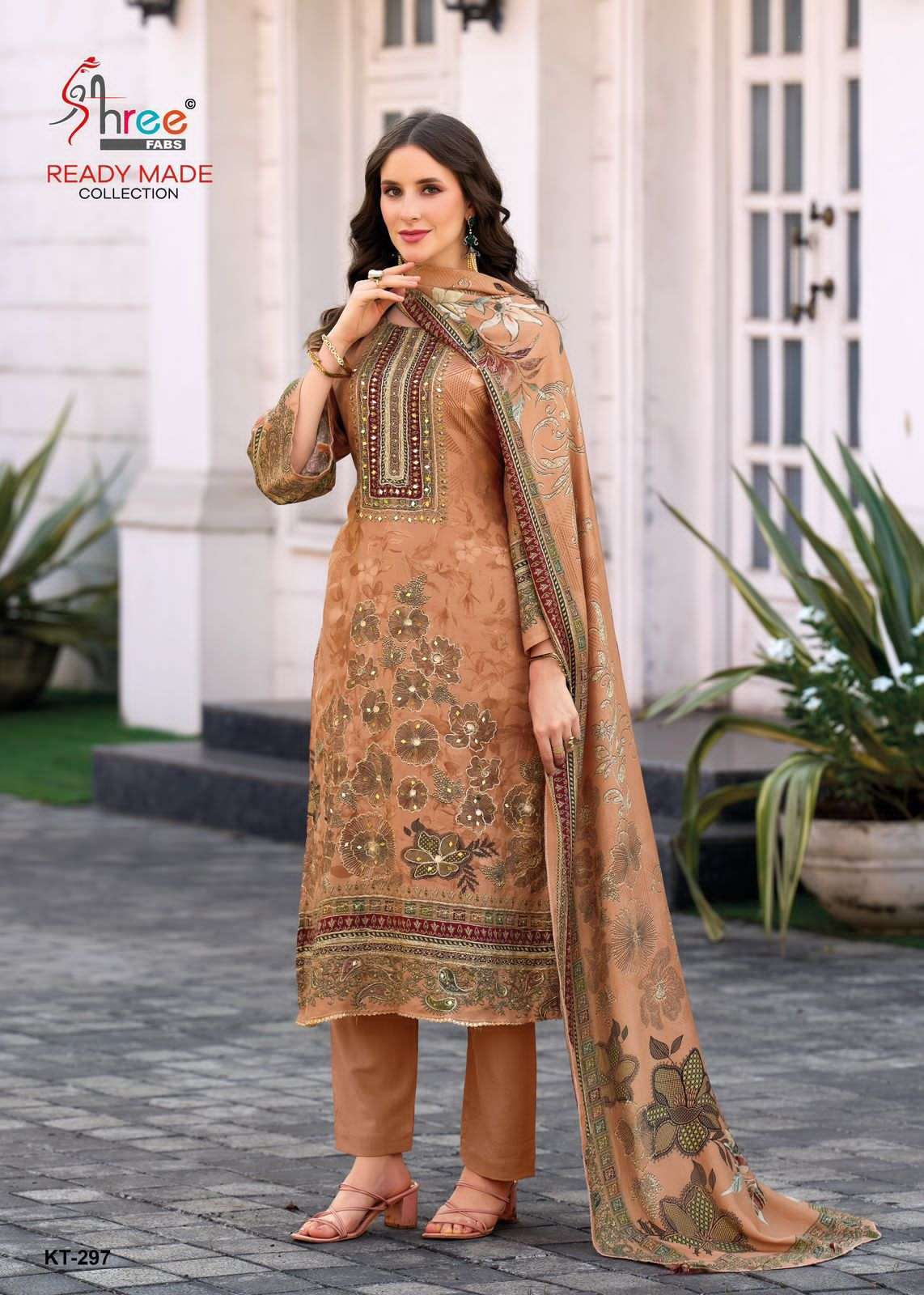 SHREE FAB KT 297 COLORS PAKISTANI MUSLIN LADIES SUIT WHOLESALER 