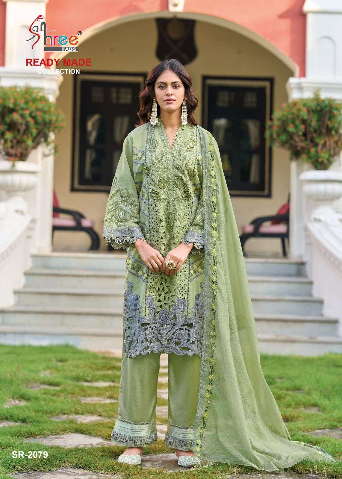 SHREE FAB SR 2079 FANCY KHATLI WORK READYMADE DRESS WHOLESALER 