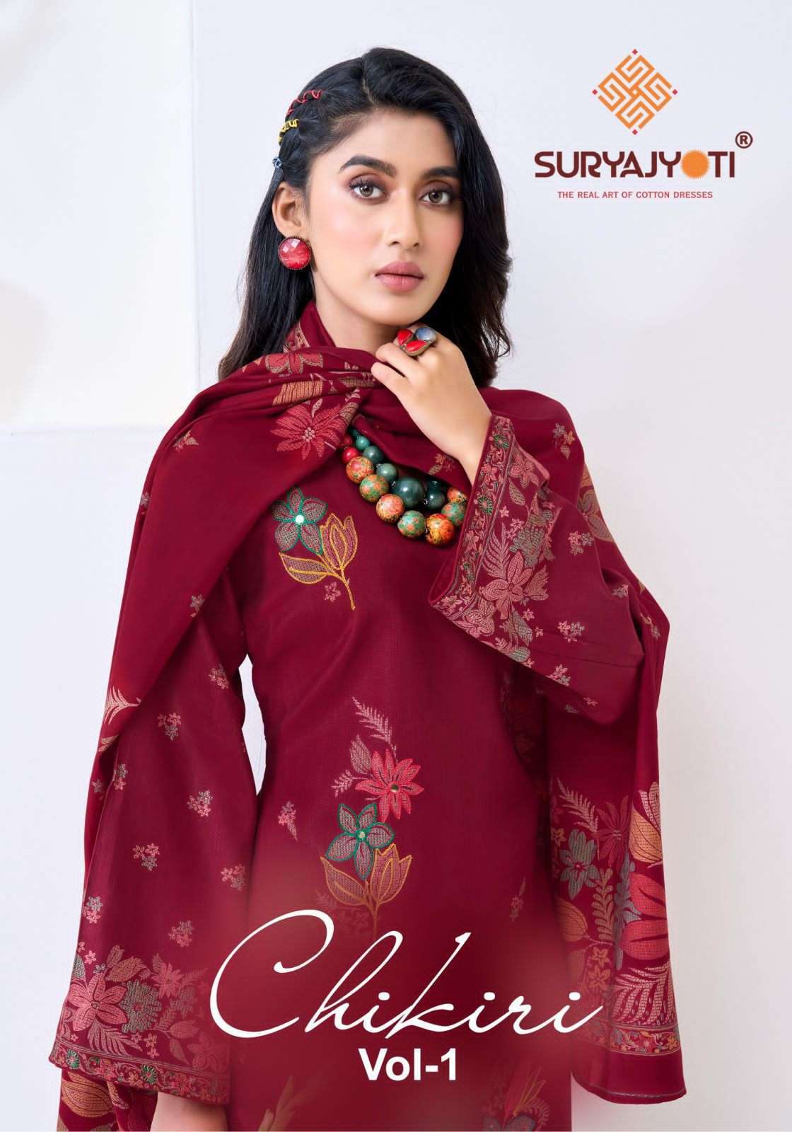 SURYAJYOTI CHIKIRI VOL 1 FANCY STYLISH SUIT CATALOG WHOLESALER 