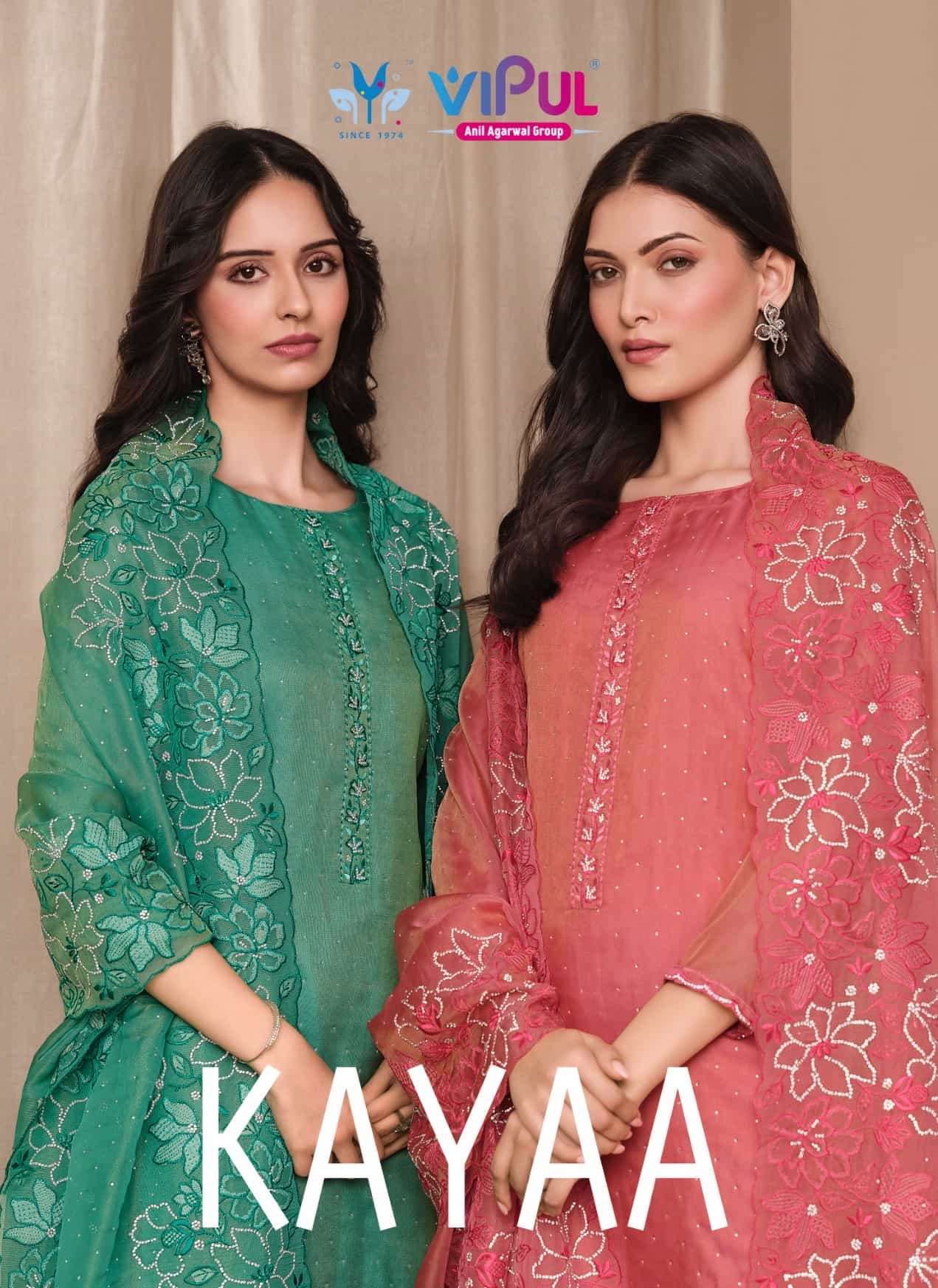 VIPUL FASHION KAYAA PARTYWEAR STYLE DESIGNER SUIT CATALOGUE BEST RATE 2025