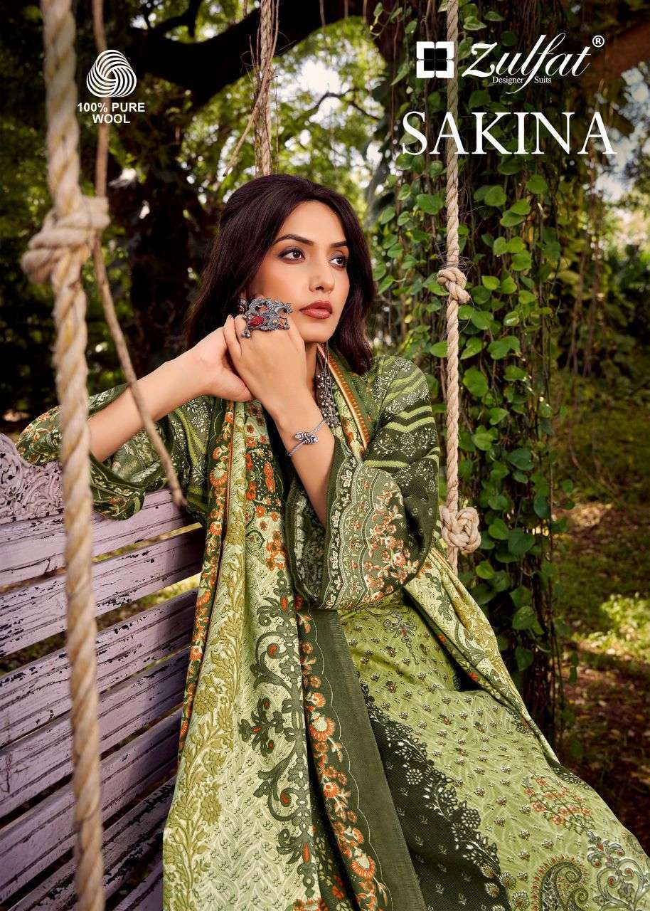 ZULFAT DESIGNER SAKINA WOOL PASHMINA SUIT WHOLESALER 2025