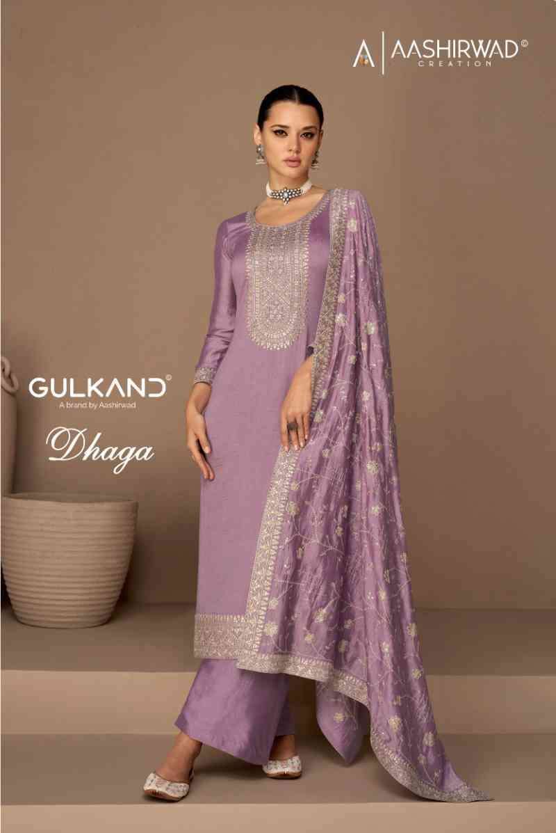 AASHIRWAD CREATION GULKAND DHAGA PREMIUM SILK SUIT WHOLESALER 2025