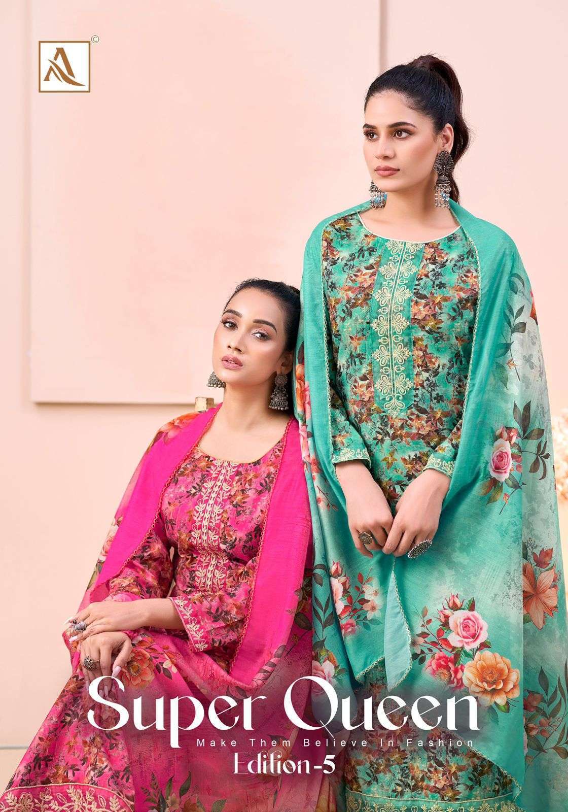 ALOK SUIT SUPER QUEEN EDITION 5 RAYON SALWER KAMEEZ SUIT WHOLESALER 2025