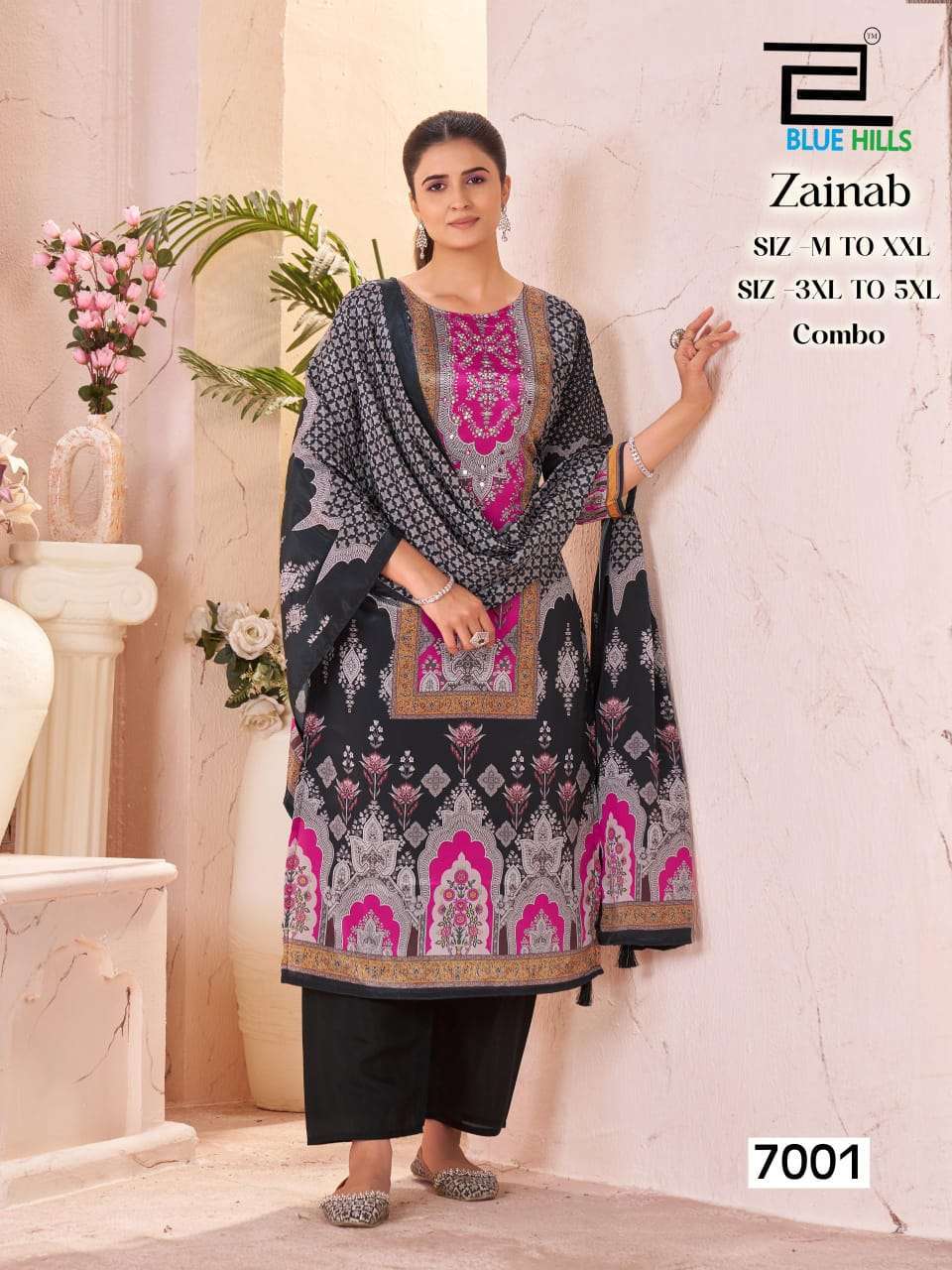 BLUE HILLS ZAINAB READYMADE MUSLIN SUIT WHOLESALER BEST RATE 