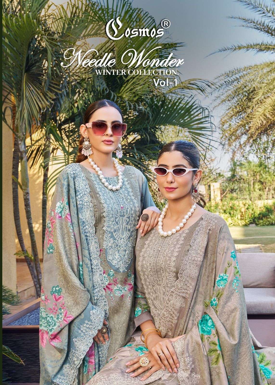 COSMOS NEEDLE WONDER WINTER COLLECTION VOL 1 PAKISTANI RAYON SUIT WHOLESALER 