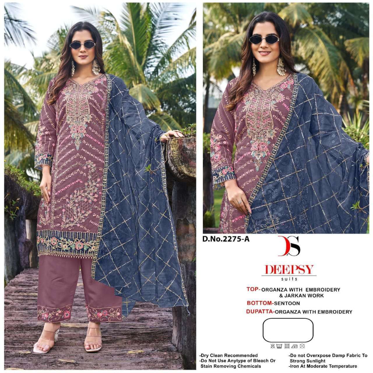 DEEPSY D 2275 COLOURS PAKISTANI ORGANZA STYLE DRESS WHOLESALER 2025