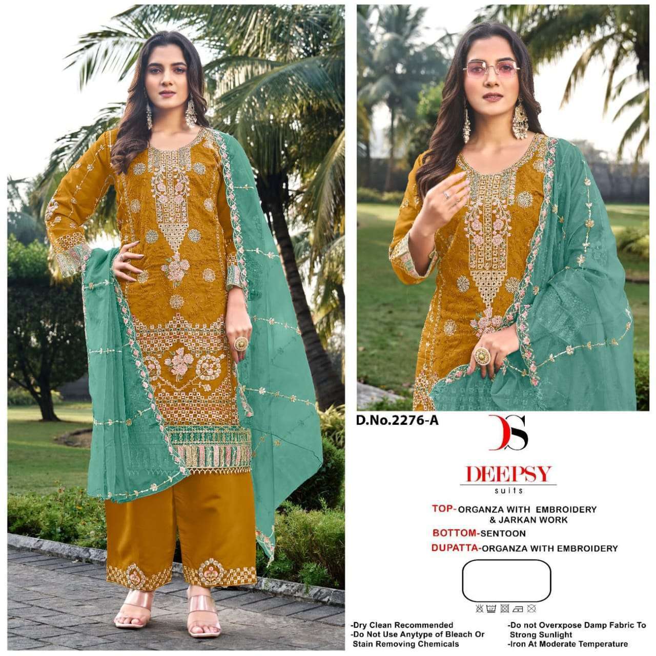 DEEPSY D 2276 COLOURS PAKISTANI ORGANZA STYLE DRESS WHOLESALER 2025