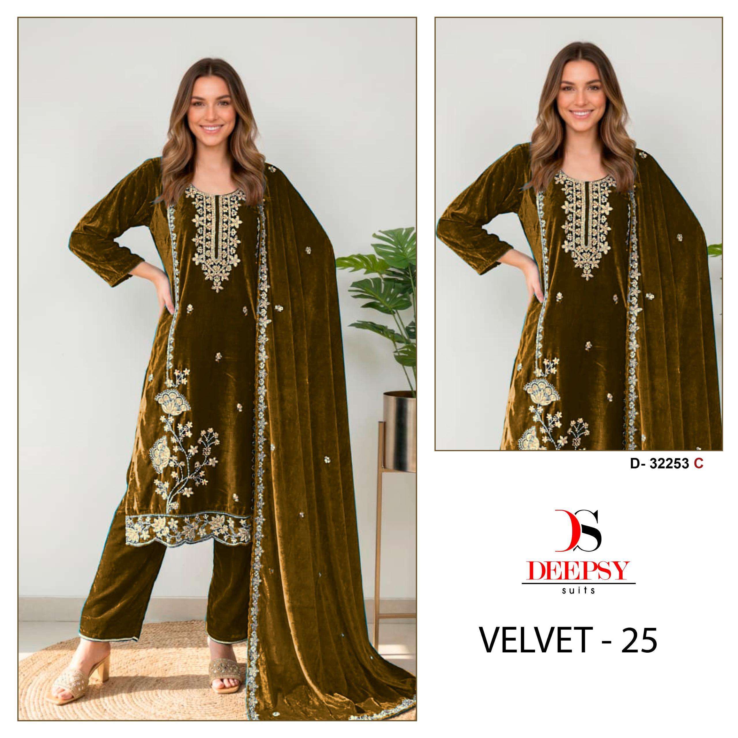 DEEPSY D 32253 COLORS PAKISTANI VELVET SUIT WHOLESALER BEST RATE 2025