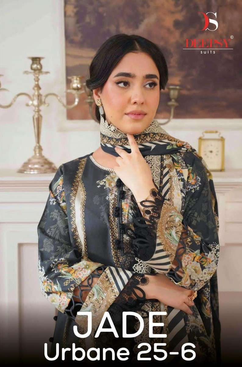 DEEPSY JADE URBANE 25 6 PURE COTTON PAKISTANI SUIT WHOLESALER 