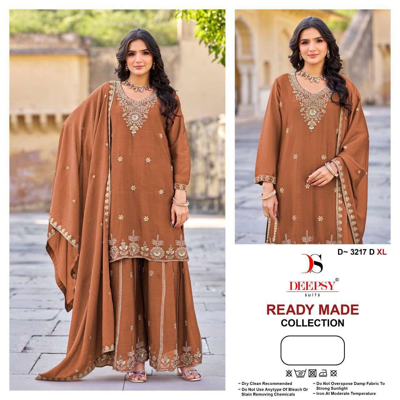 DEEPSY SUIT 3217 COLORS CHINON READYMADE EMBROIDERED SUIT WHOLESALER 