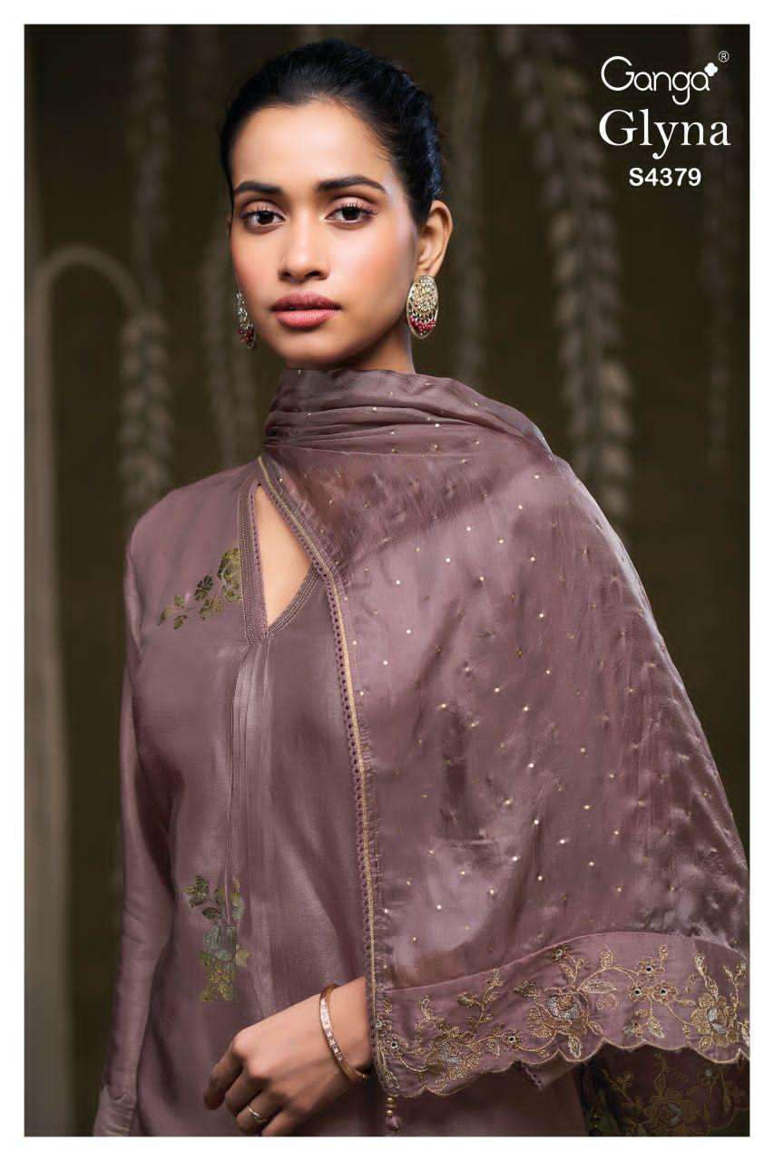 GANGA FASHION GLYNA 4379 DESIGNER SILK LATEST SUIT EXPORTER 