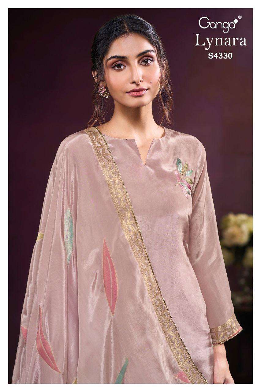 GANGA FASHION LYNARA 4330 KORA SILK JACQUARD SUIT WHOLESALER BEST RATE 2025
