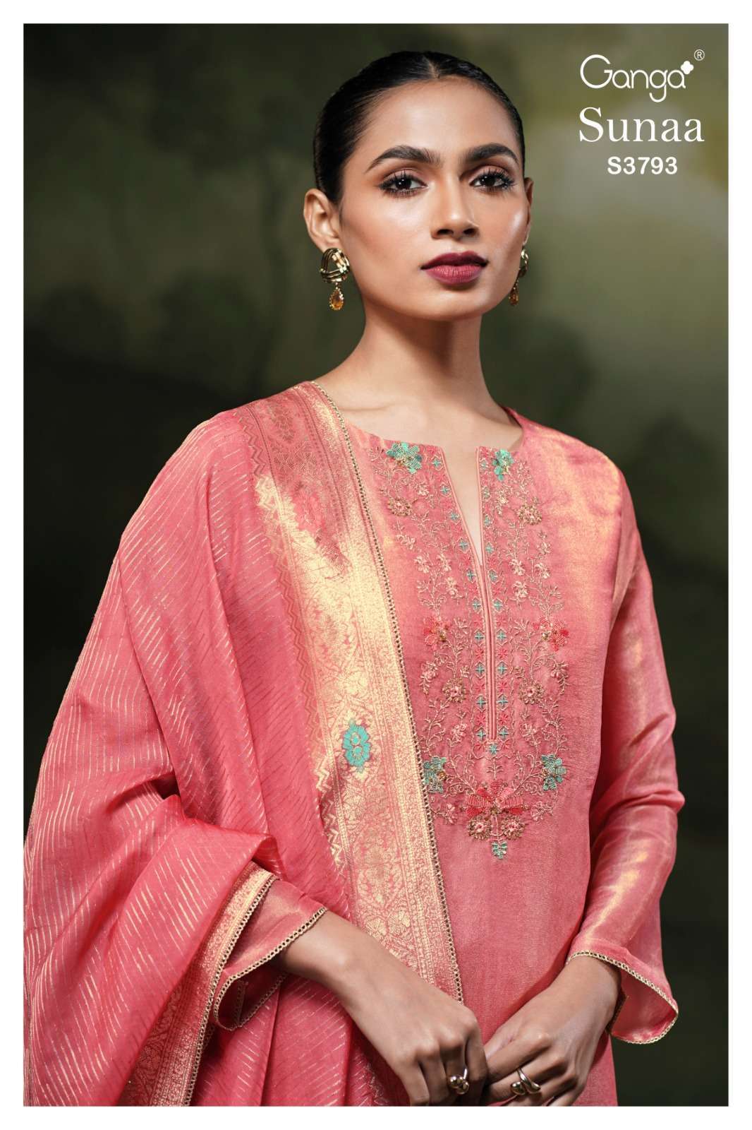 GANGA FASHION SUNAA 3793 DESIGNER JACQUARD SUIT COLLECTION 2025