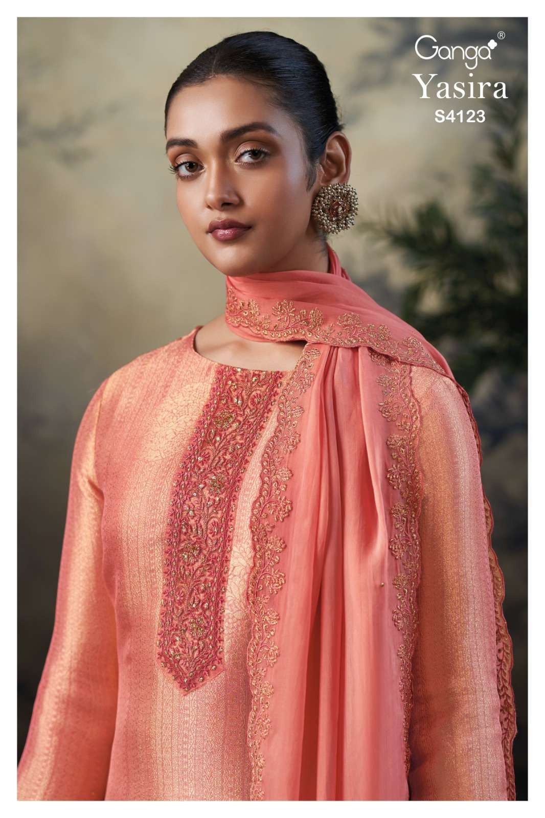 GANGA FASHION YASIRA 4123 PURE BEMBERG SILK SUIT WHOLESALE BEST RATE 2025