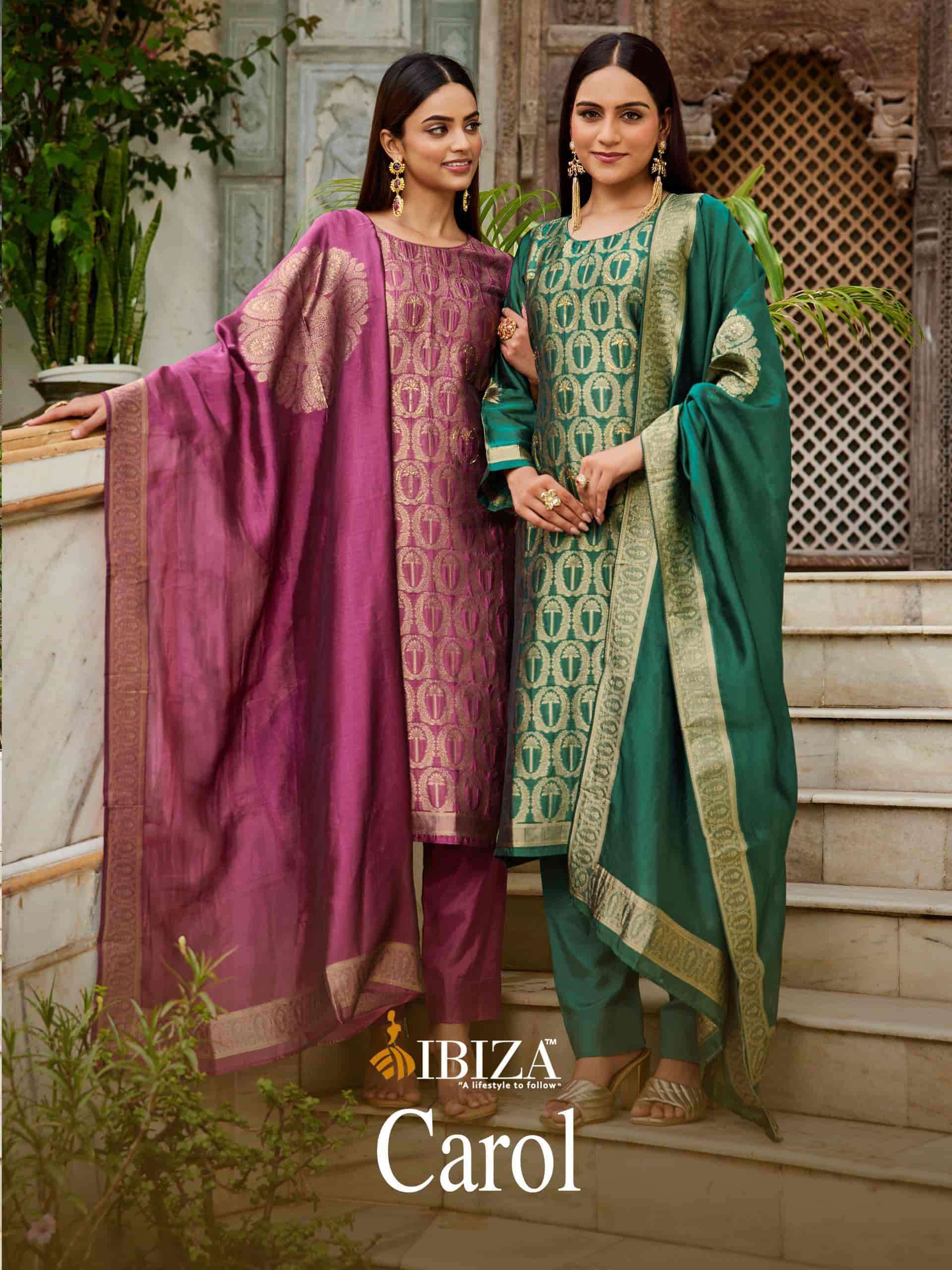 IBIZA CAROL WEDDING WEAR PURE BANGLORY SILK SUIT WHOLESALER BEST RATE 