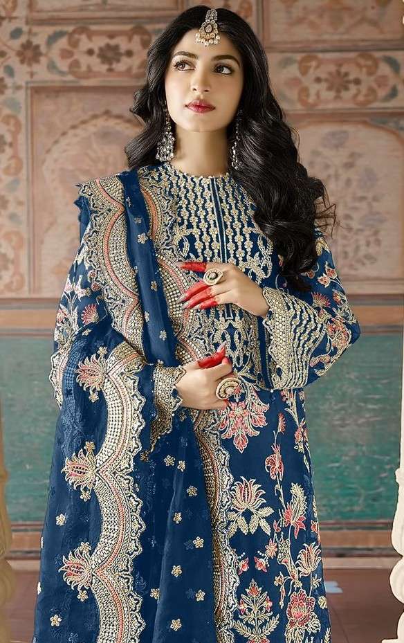 IZNIK FAB A 303 GEORGETTE EMBROIDERED SALWER KAMEEZ SUIT WHOLESALER 2025