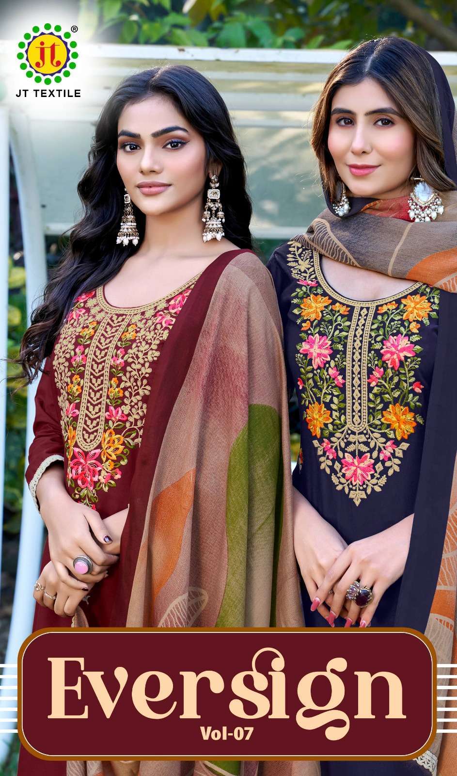 JT TEXTILE EVERSIGN VOL 7 RAYON SALWER KAMEEZ SUIT WHOLESALER 