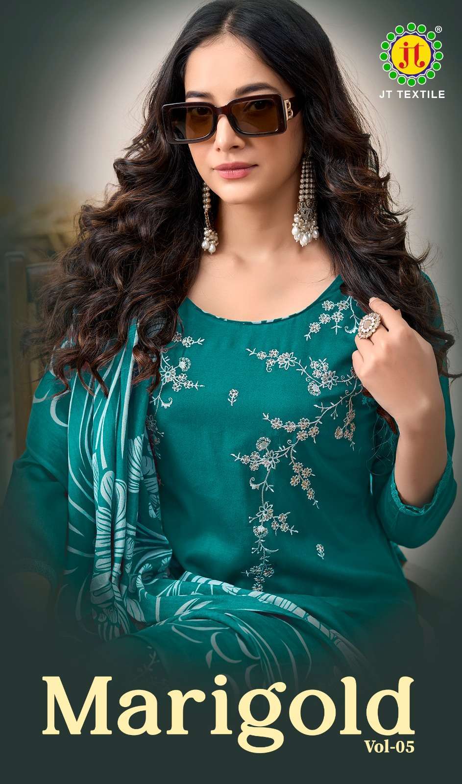 JT TEXTILE MARIGOLD VOL 5 RAYON SALWER SUIT WHOLESALER 2025  
