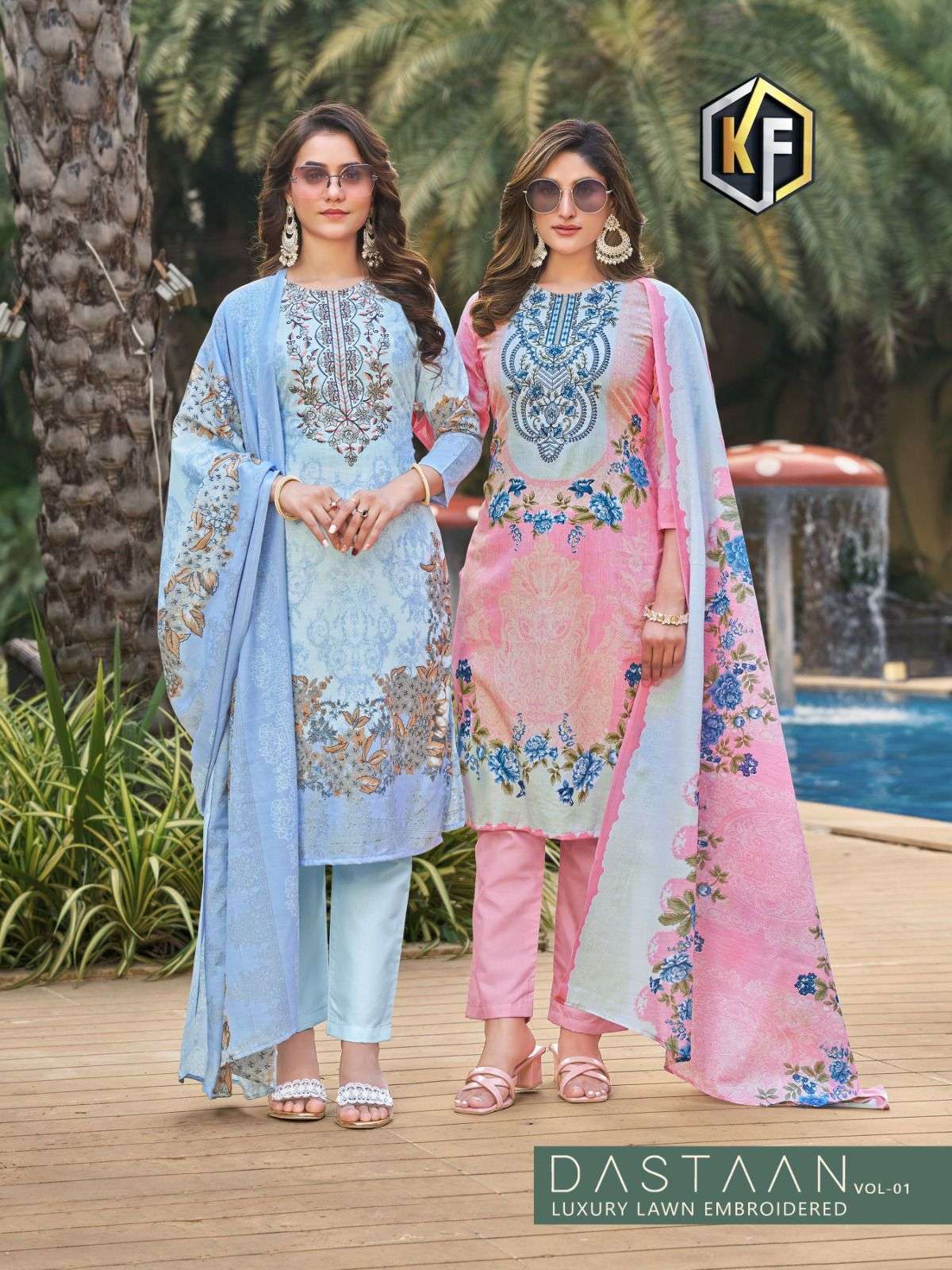 KEVAL FAB DASTAAN VOL 1 LAWN COTTON PRINTED PAKISTANI SUIT WHOLESALER 2025