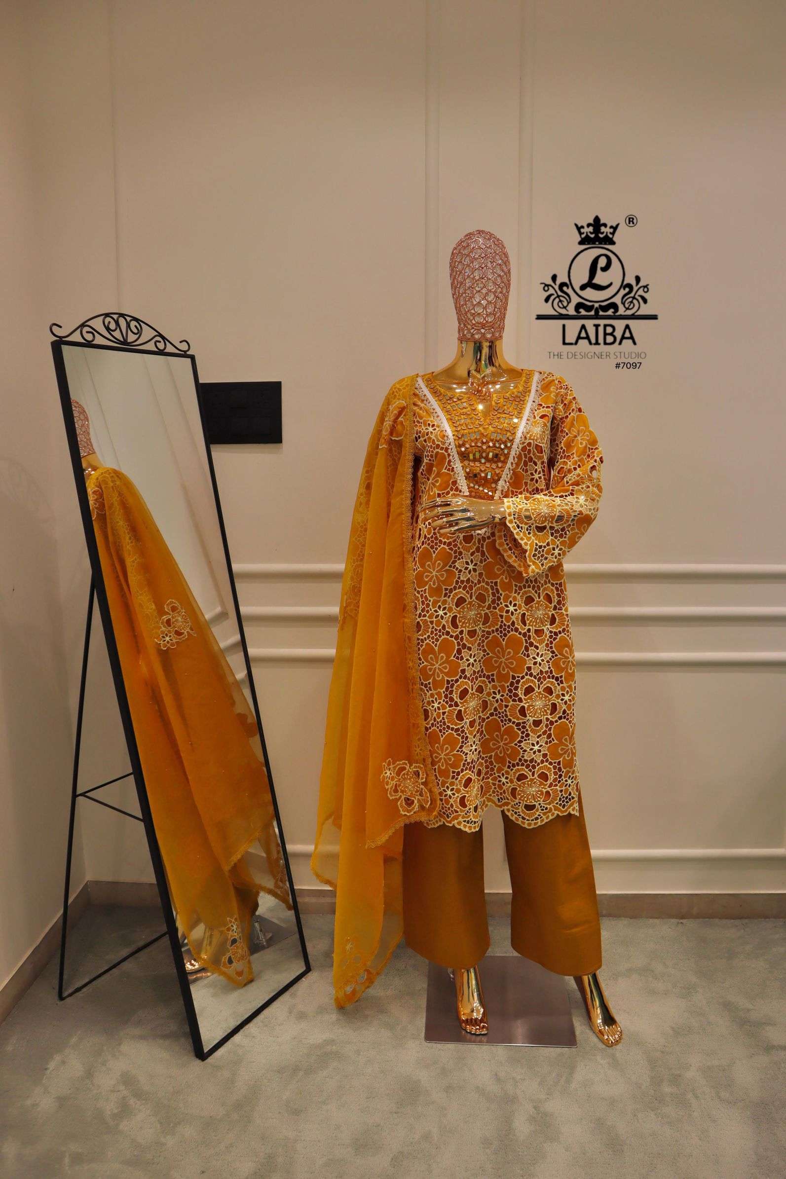 LAIBA DESIGNER 7097 FANCY PAKISTANI READYMADE SUIT WHOLESALER 2025
