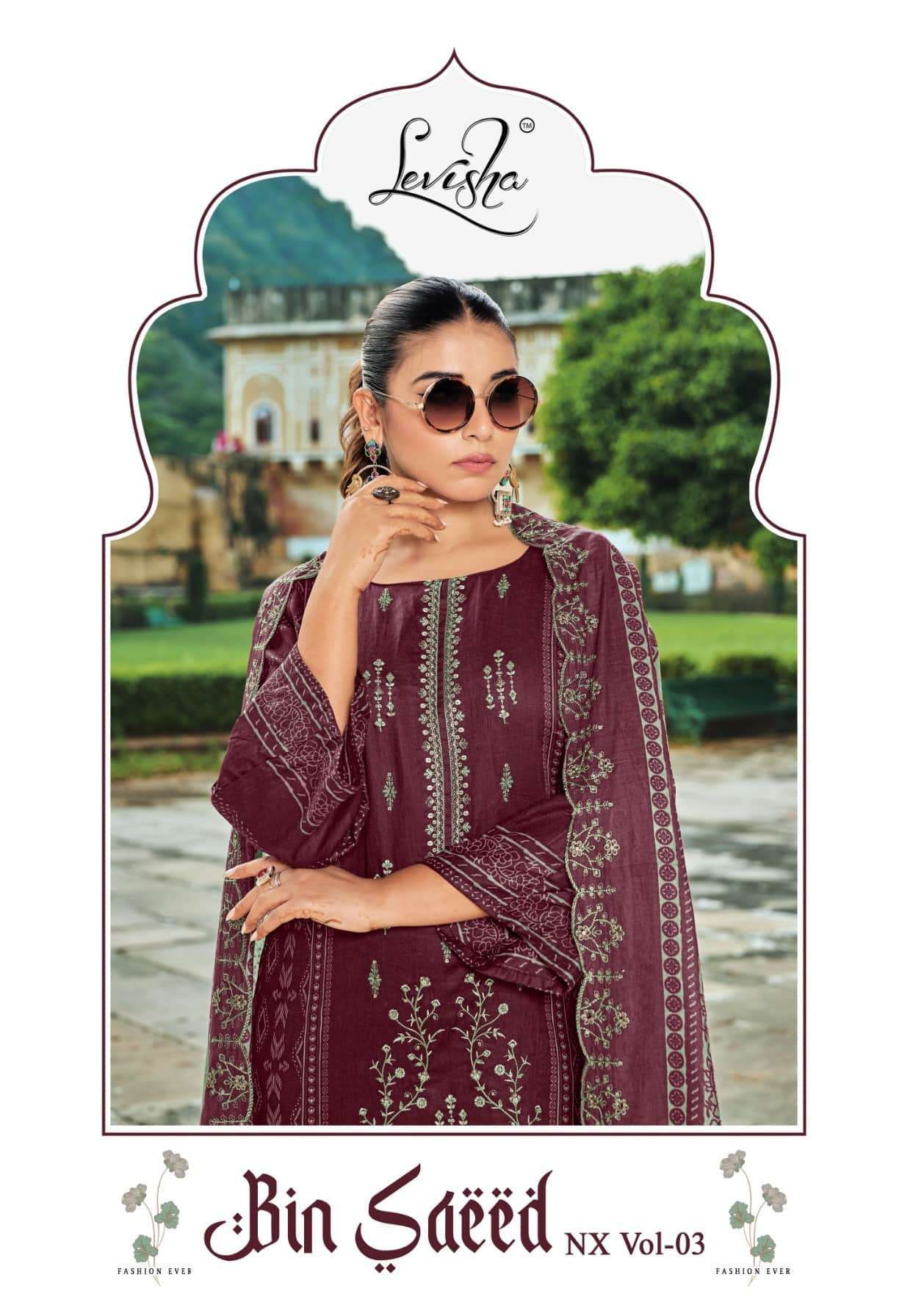 LEVISHA BIN SAEED NX VOL 3 LAWN COTTON SUIT WHOLESALER BEST RATE 2025