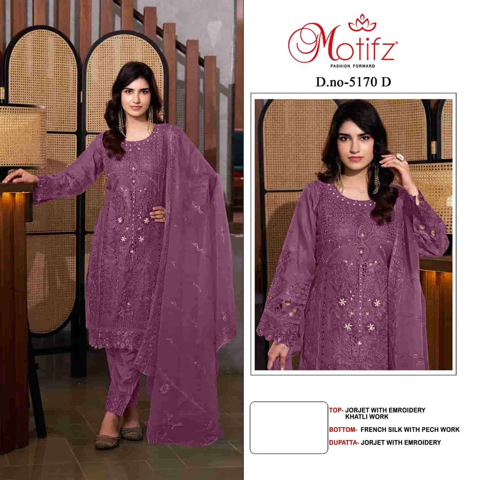 MOTIFZ 5170 COLORS PAKISTANI GEORGETTE SUIT CATALOG DEALER 